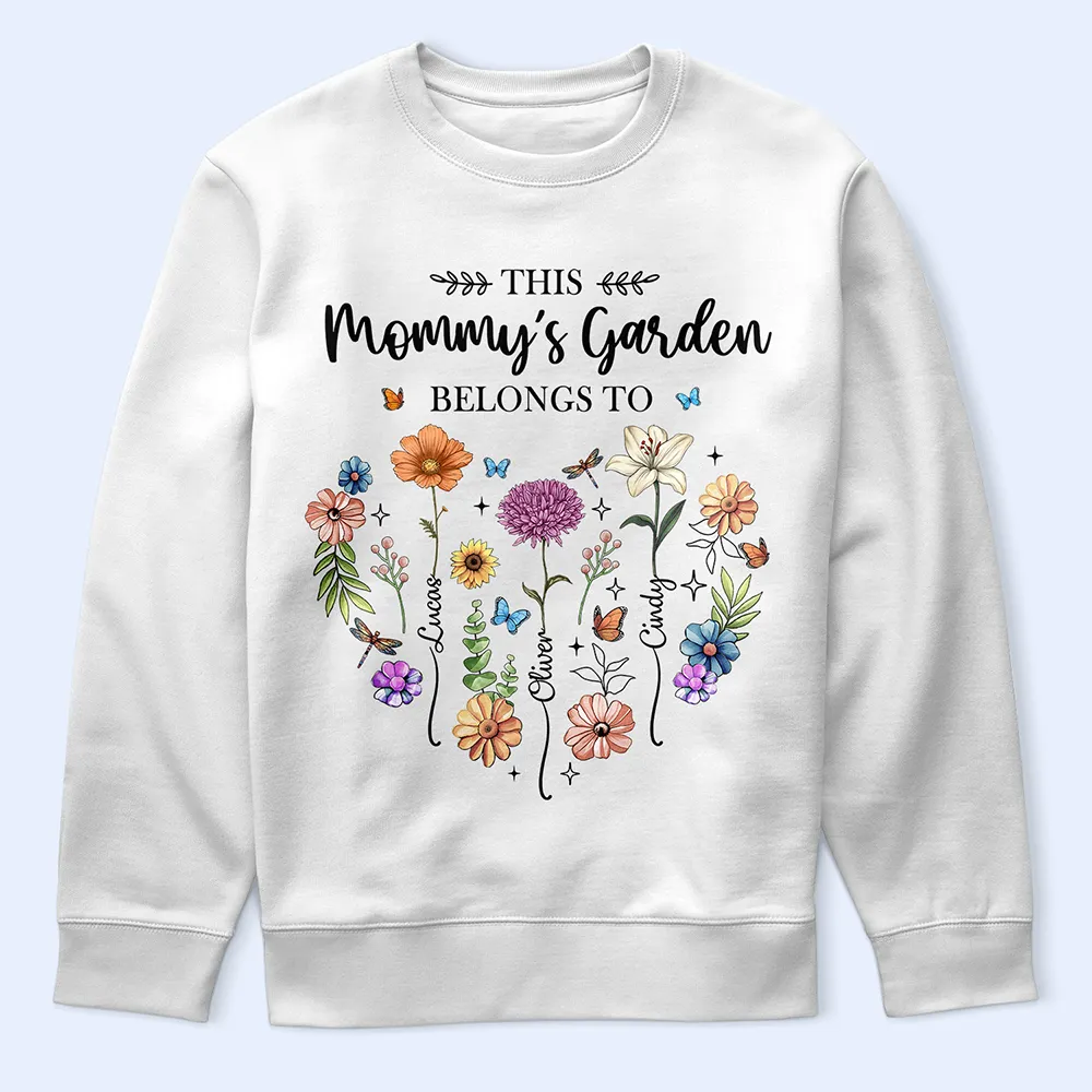 Birth Flower This Grandma's Garden Belongs - Personalized T Shirt - Image 5