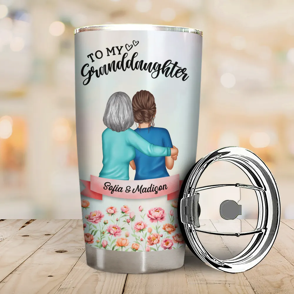 Birth Flower Watching You Be A Mom - Personalized Tumbler - Image 2