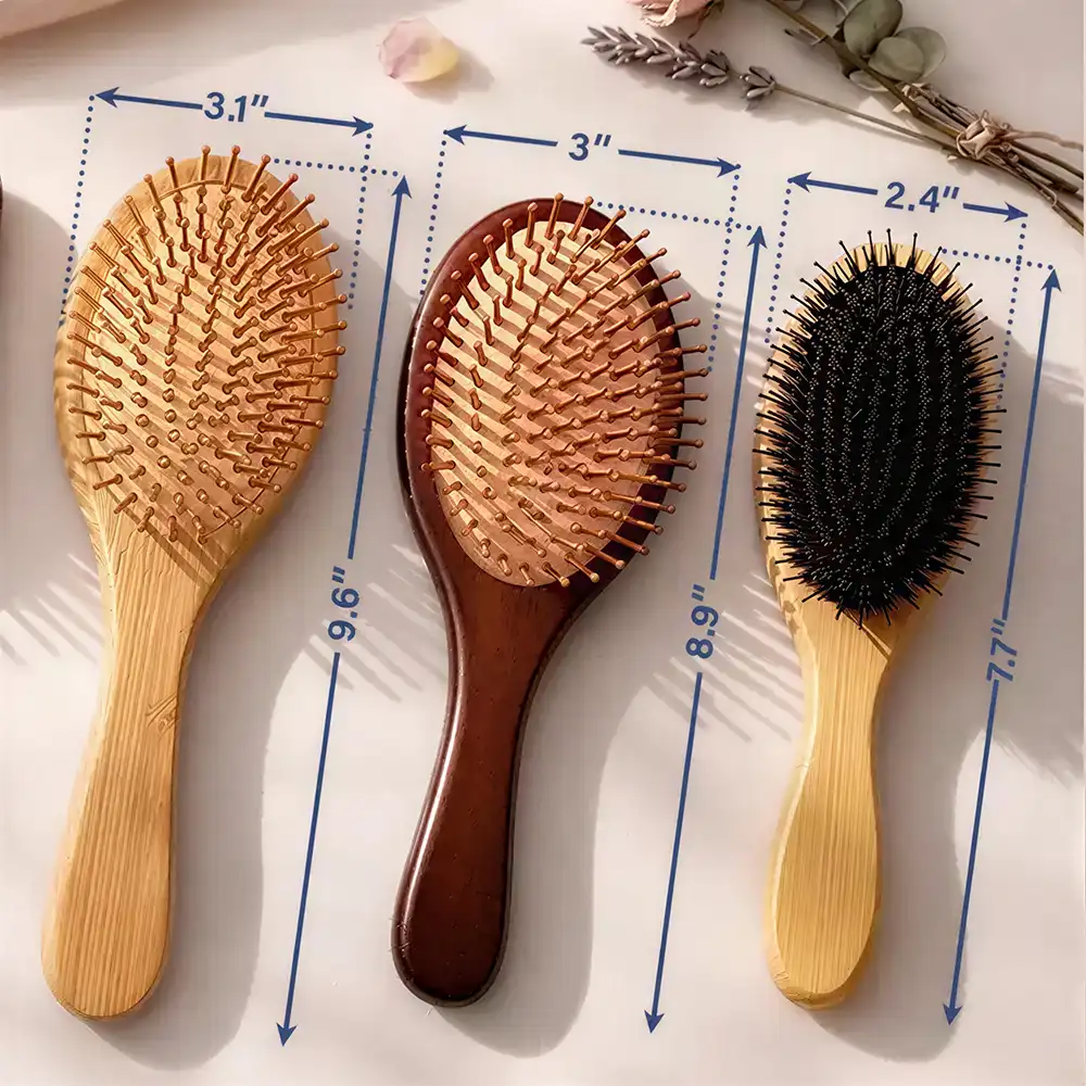 Birth Flowers Bloom Where You're Planted - Personalized Wooden Hair Brush - Image 3