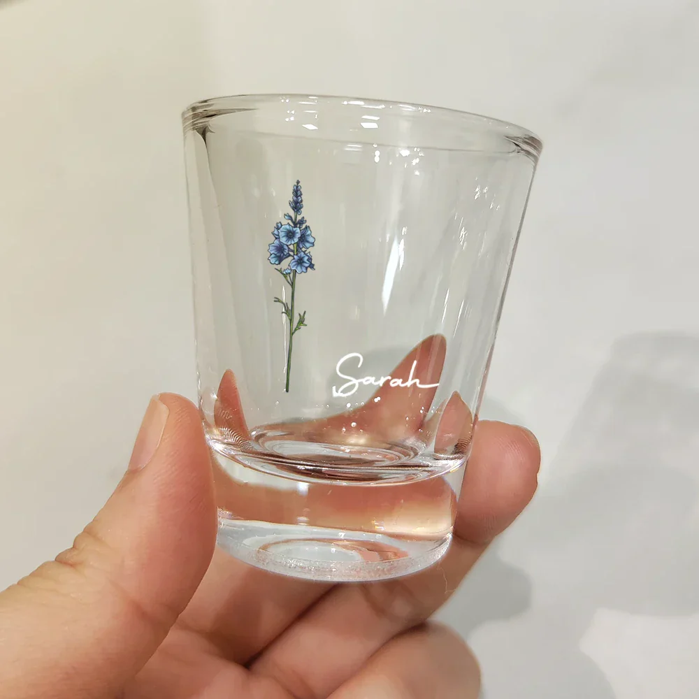 Birth Flowers - Personalized Shot Glass - Image 3