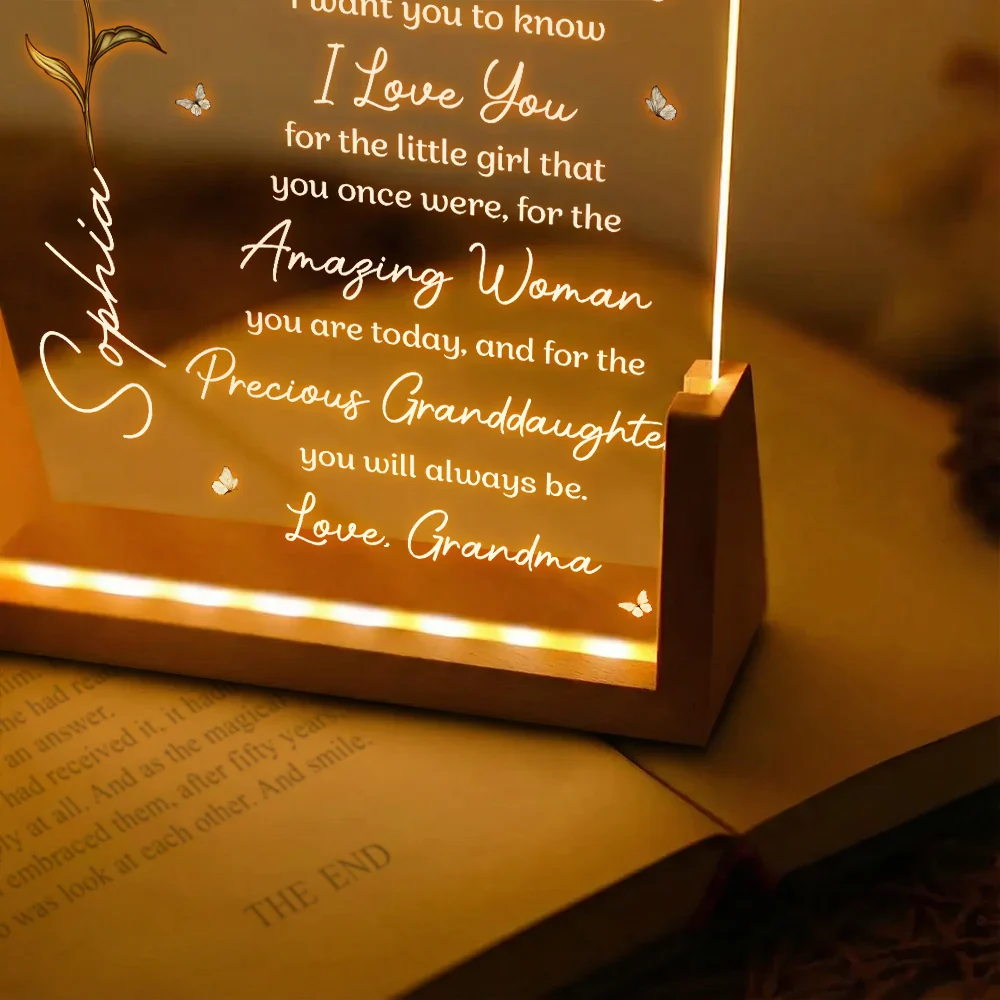 Birth Month Flower My Daughter Even When I'm Not Close By - Personalized Night Light - Image 6