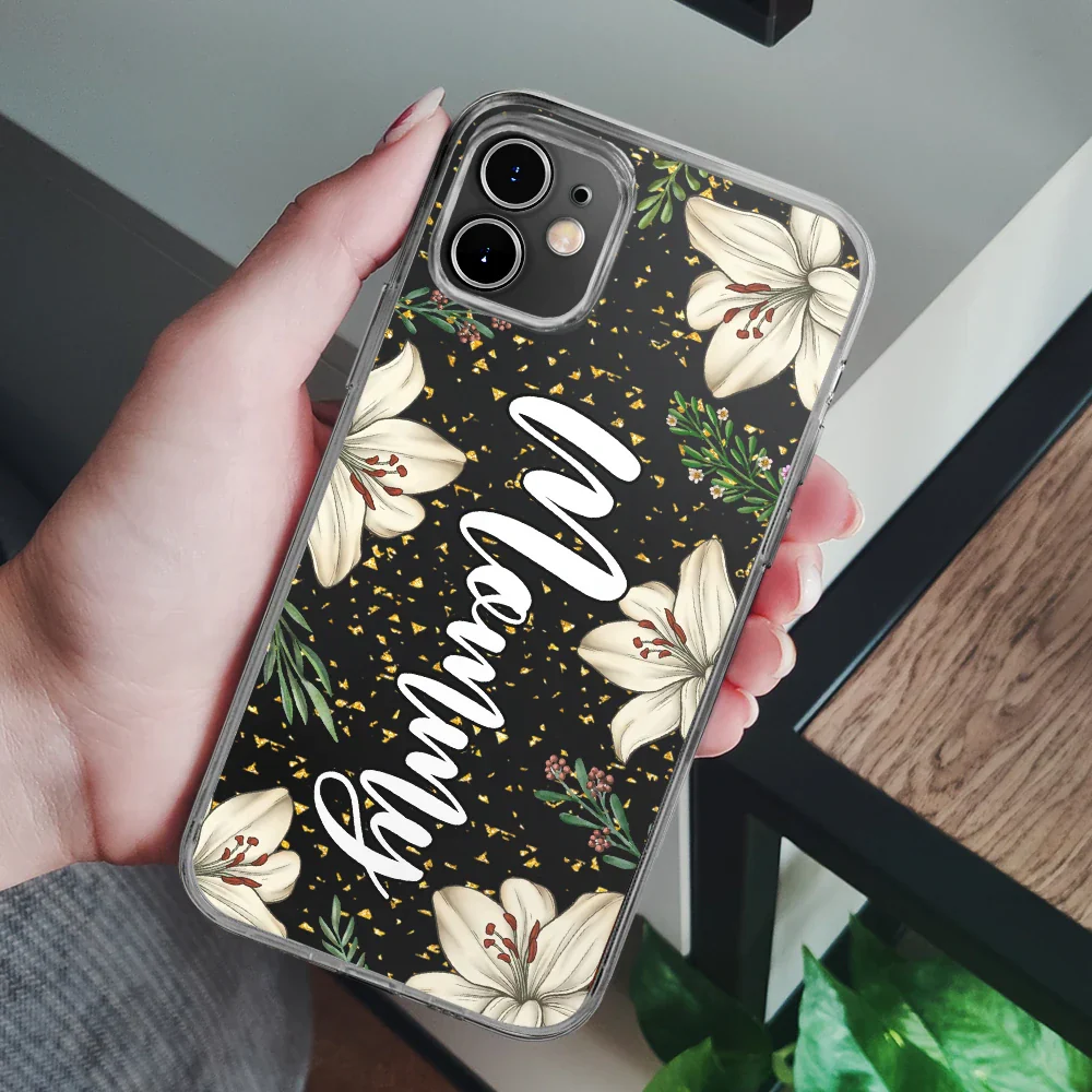 Birth Month Flower & Name - Personalized Clear Phone Case - Image 6
