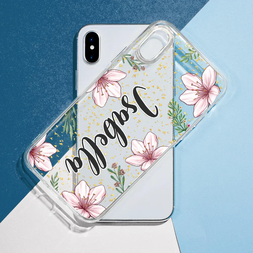 Birth Month Flower & Name - Personalized Clear Phone Case - Image 7