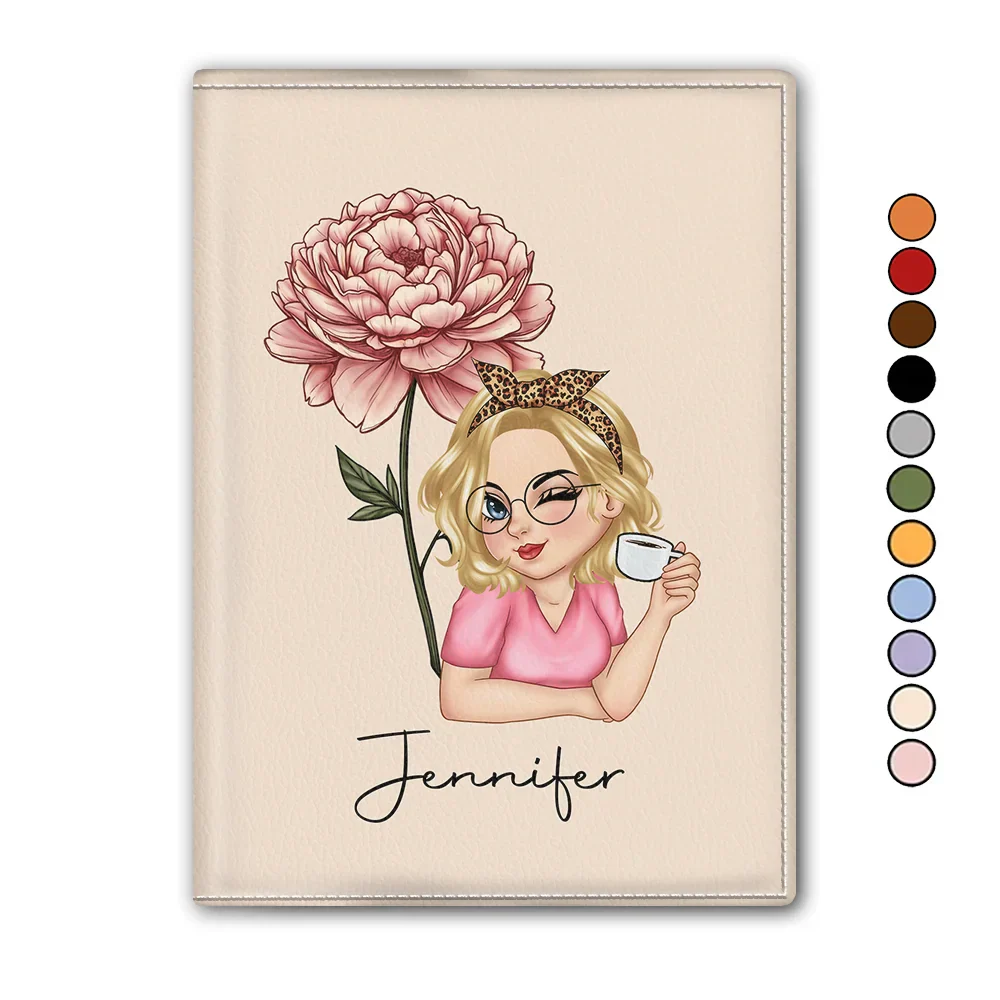 Birth Month Flower Travel Lover - Personalized Passport Cover, Passport Holder