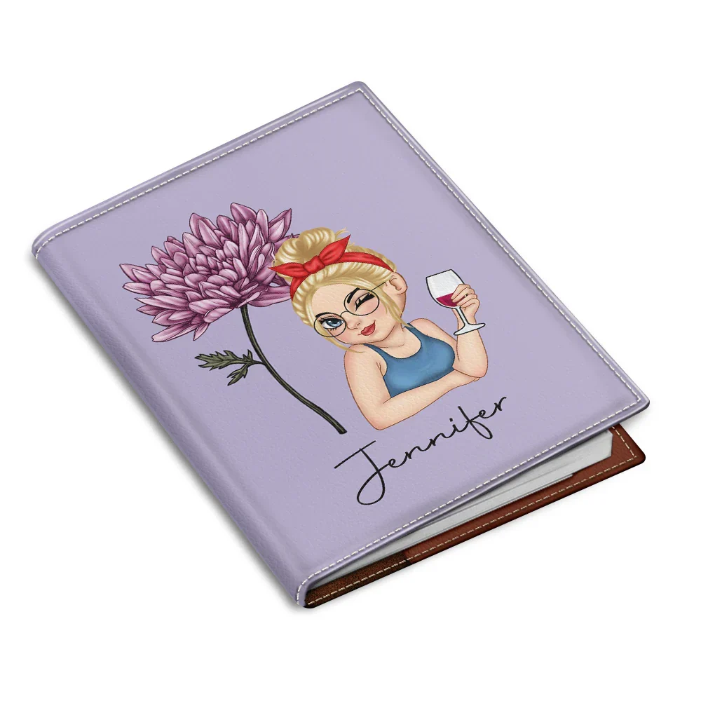Birth Month Flower Travel Lover - Personalized Passport Cover, Passport Holder - Image 2