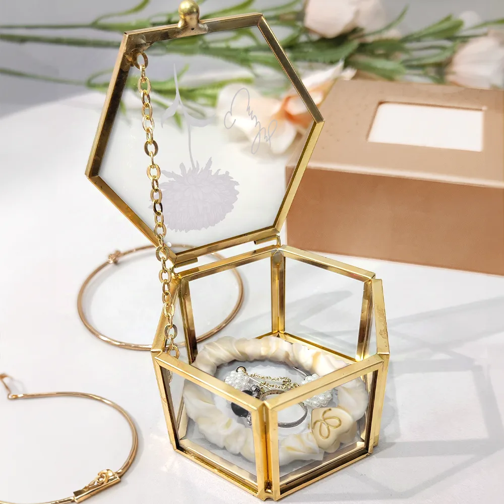 Birth Month Flowers Bloom Where You're Planted - Personalized Glass Jewelry Box - Image 4