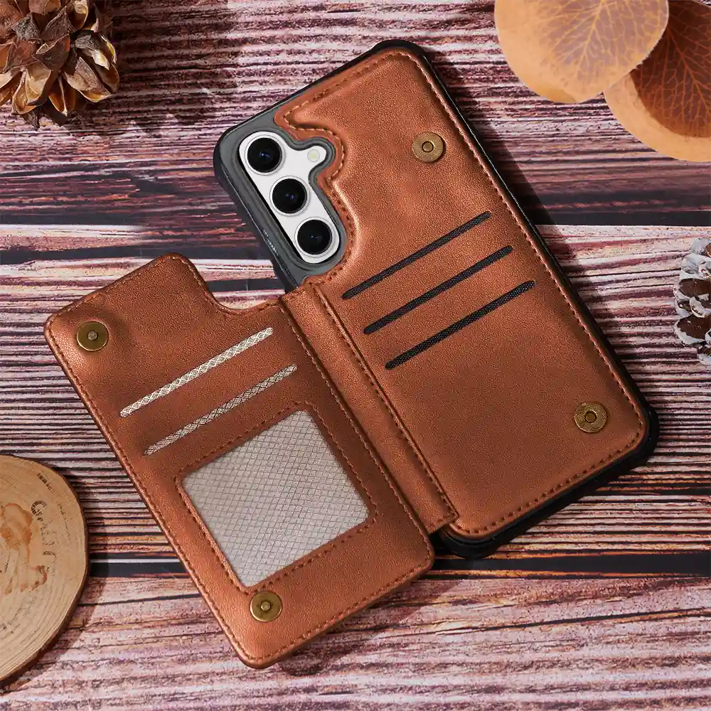 Birth Month Flowers Bloom Where You're Planted Women - Personalized Leather Flip Wallet Phone Case - Image 6