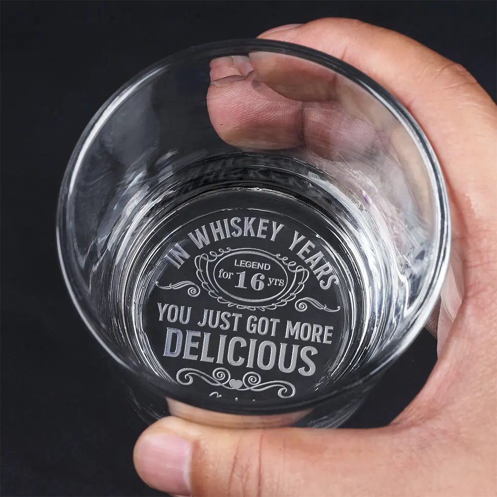 Birthday You Just Got More Delicious - Personalized Engraved Whiskey Glass - Image 4