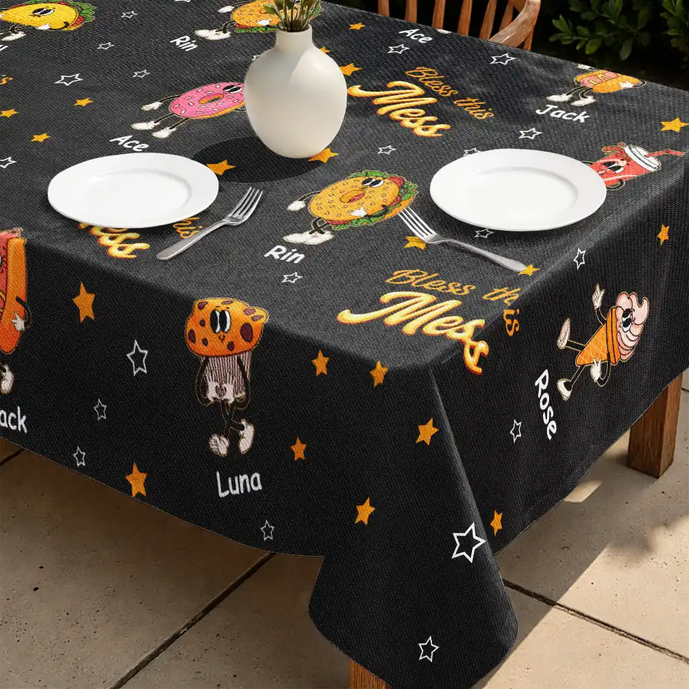 Bless This Mess - Personalized Tablecloth - Image 2