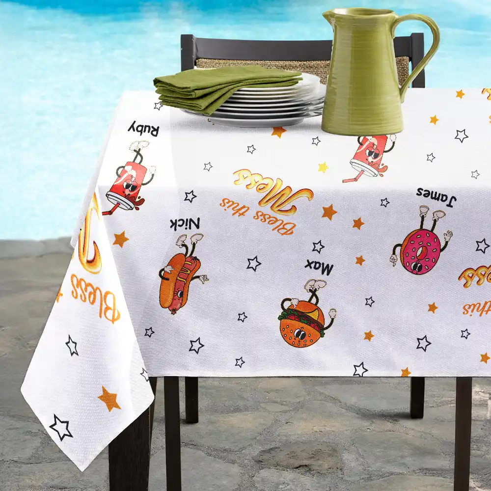 Bless This Mess - Personalized Tablecloth - Image 6