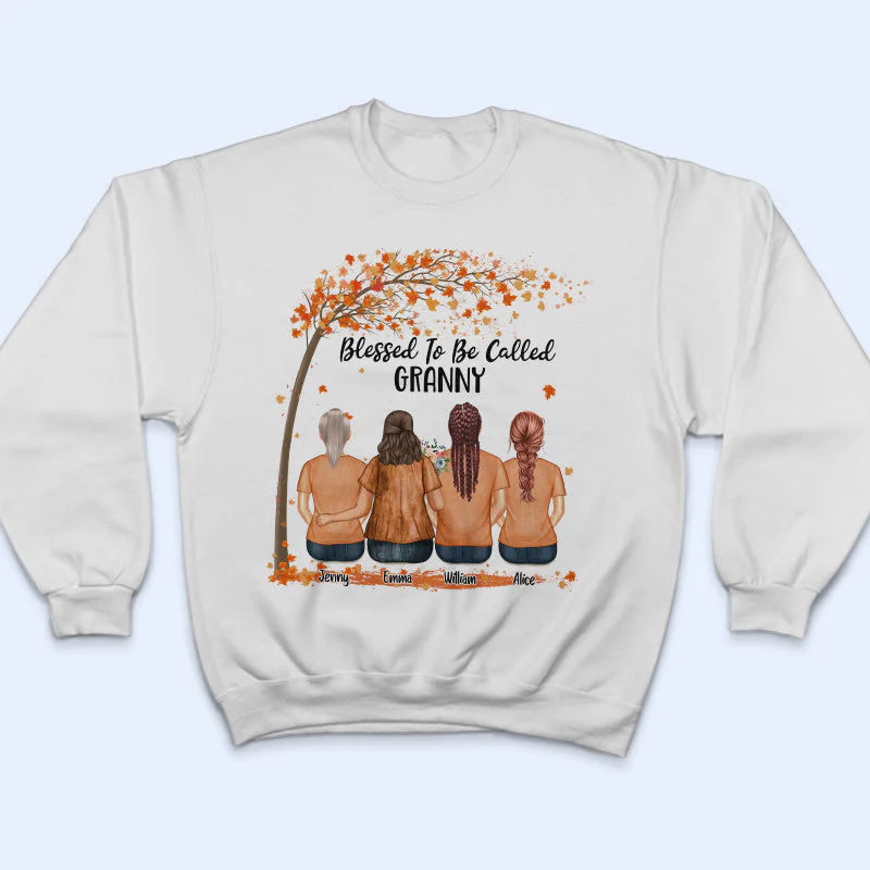 Blessed To Be Called Grandma - Gift For Grandmother - Personalized Custom T Shirt - Image 5
