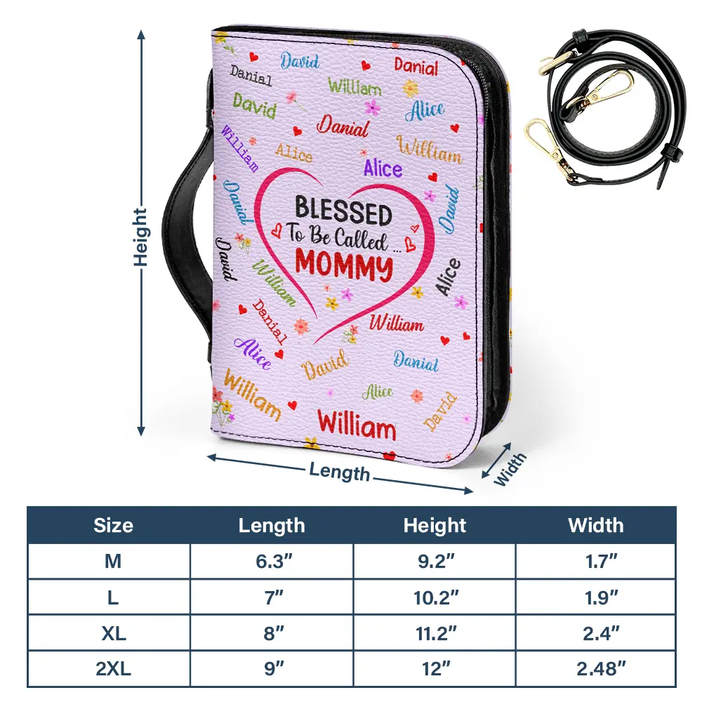 Blessed To Be Called Grandma Mommy - Personalized Bible Cover - Image 4