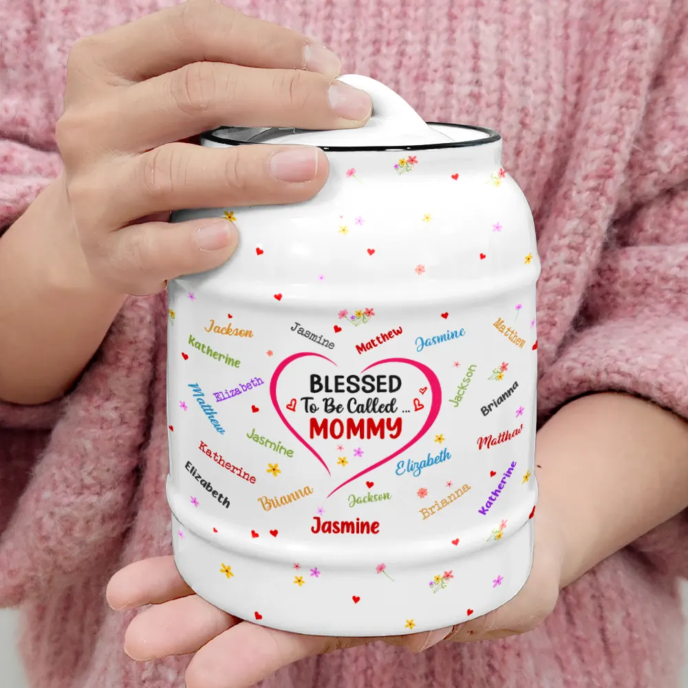 Blessed To Be Called Grandma Nana - Personalized Cookie Jar - Image 4