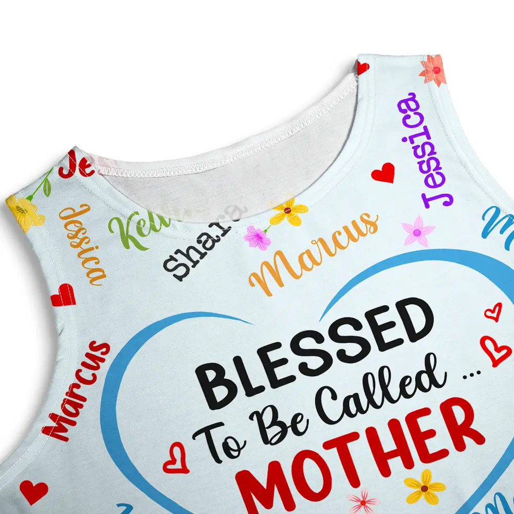 Blessed To Be Called Grandma Nana - Personalized Sleeveless Tank Dress - Image 5