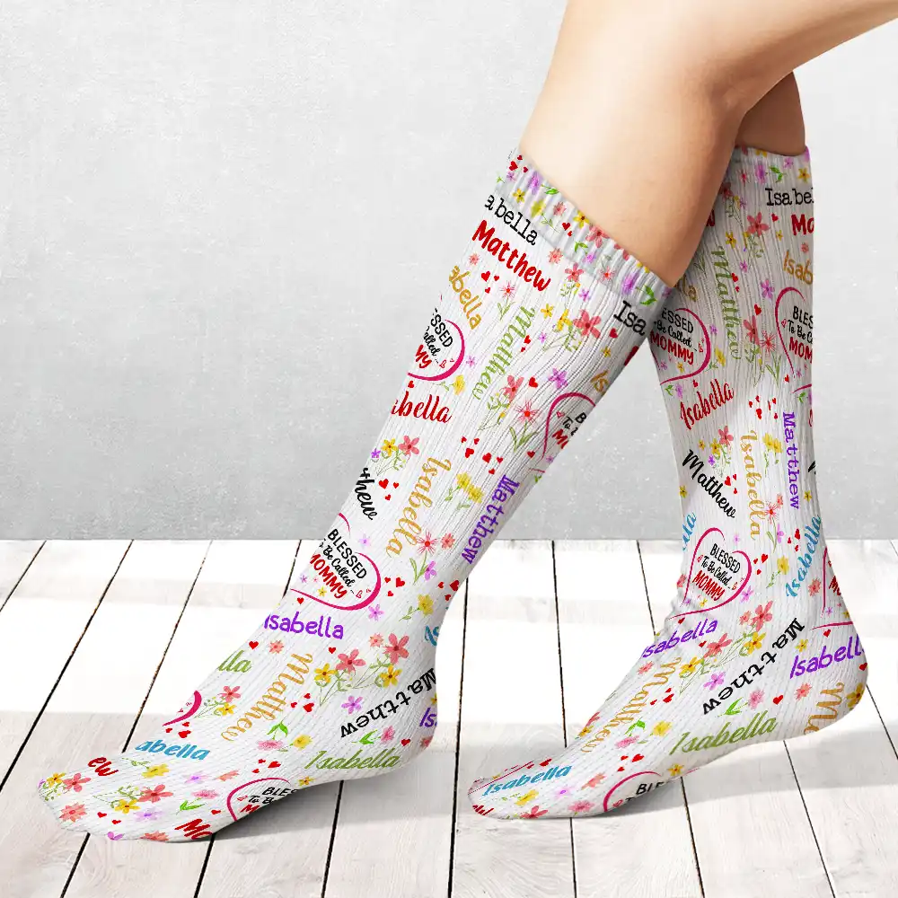 Blessed To Be Called Grandma Nana - Personalized Socks - Image 2