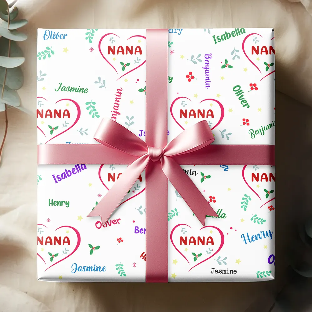 Blessed To Be Called Grandma Nana - Personalized Wrapping Paper
