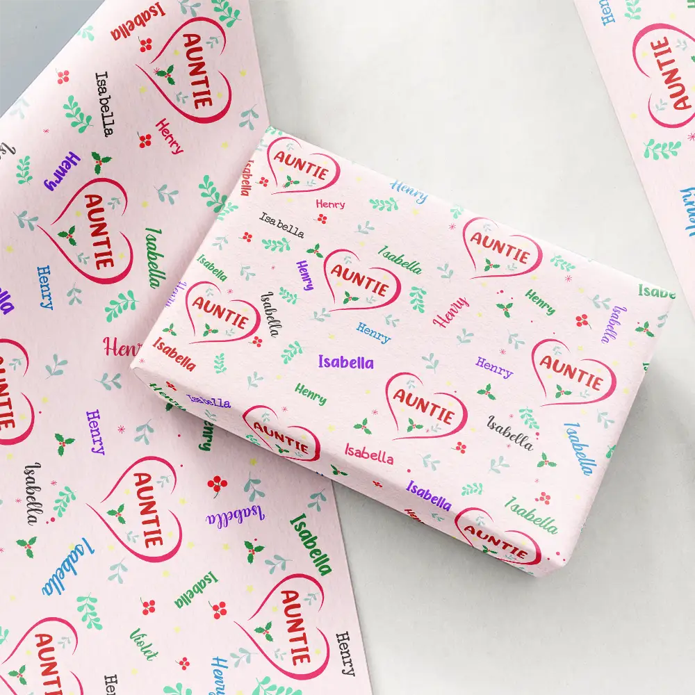 Blessed To Be Called Grandma Nana - Personalized Wrapping Paper - Image 6