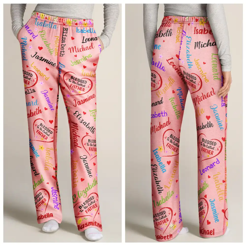 Blessed To Be Called Grandpa Papa - Personalized Pajama Pants - Image 3