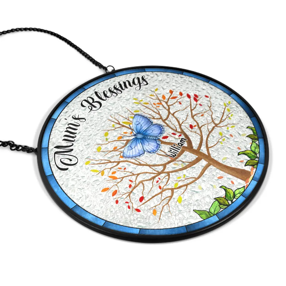 Blessing Call Me - Personalized Stained Glass Window Hanging Suncatcher - Image 2