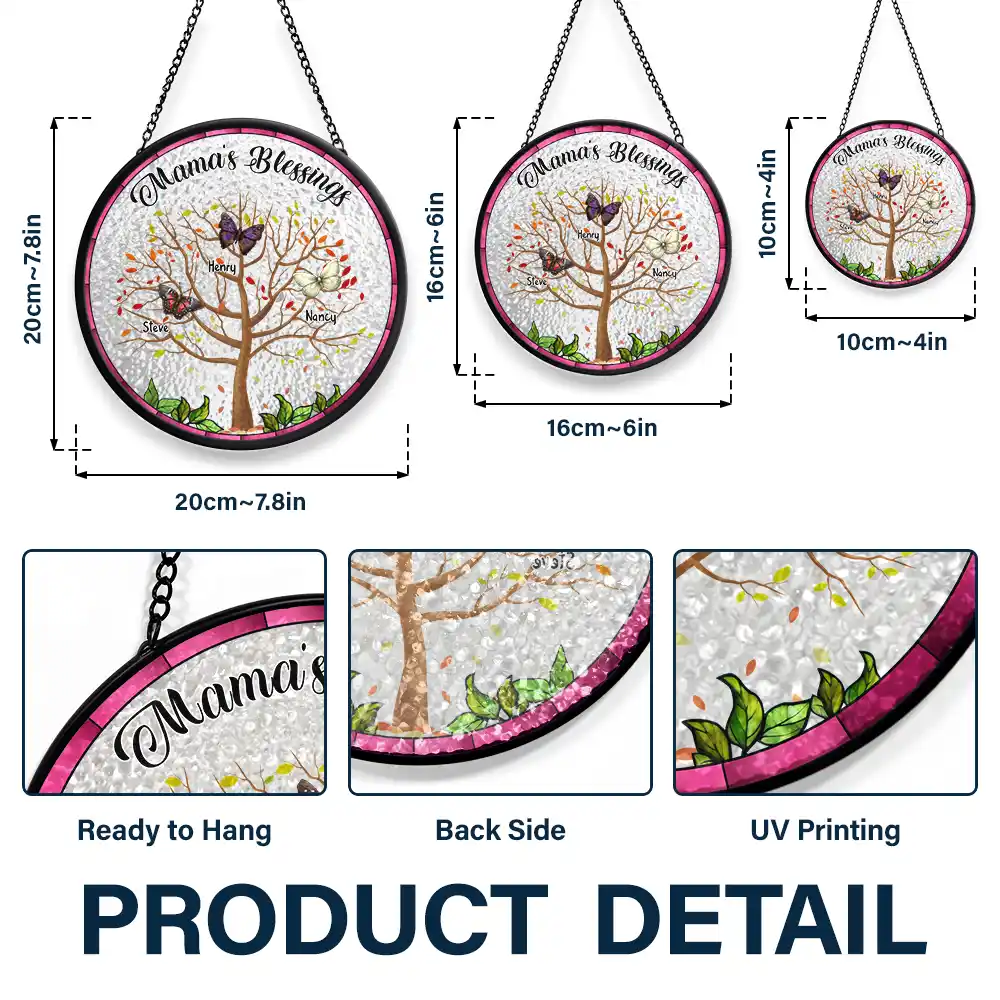 Blessing Call Me - Personalized Stained Glass Window Hanging Suncatcher - Image 3