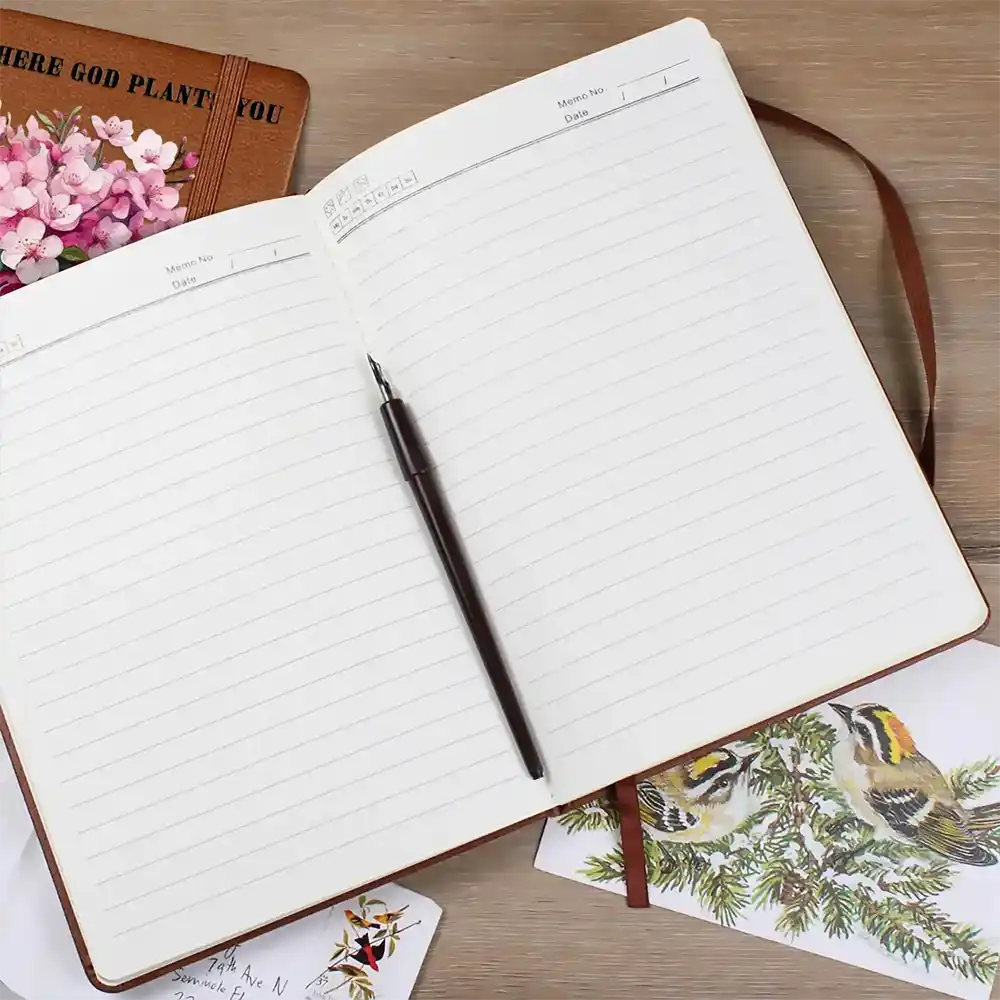 Bloom Where God Plants You - Personalized Leather Journal - Image 2