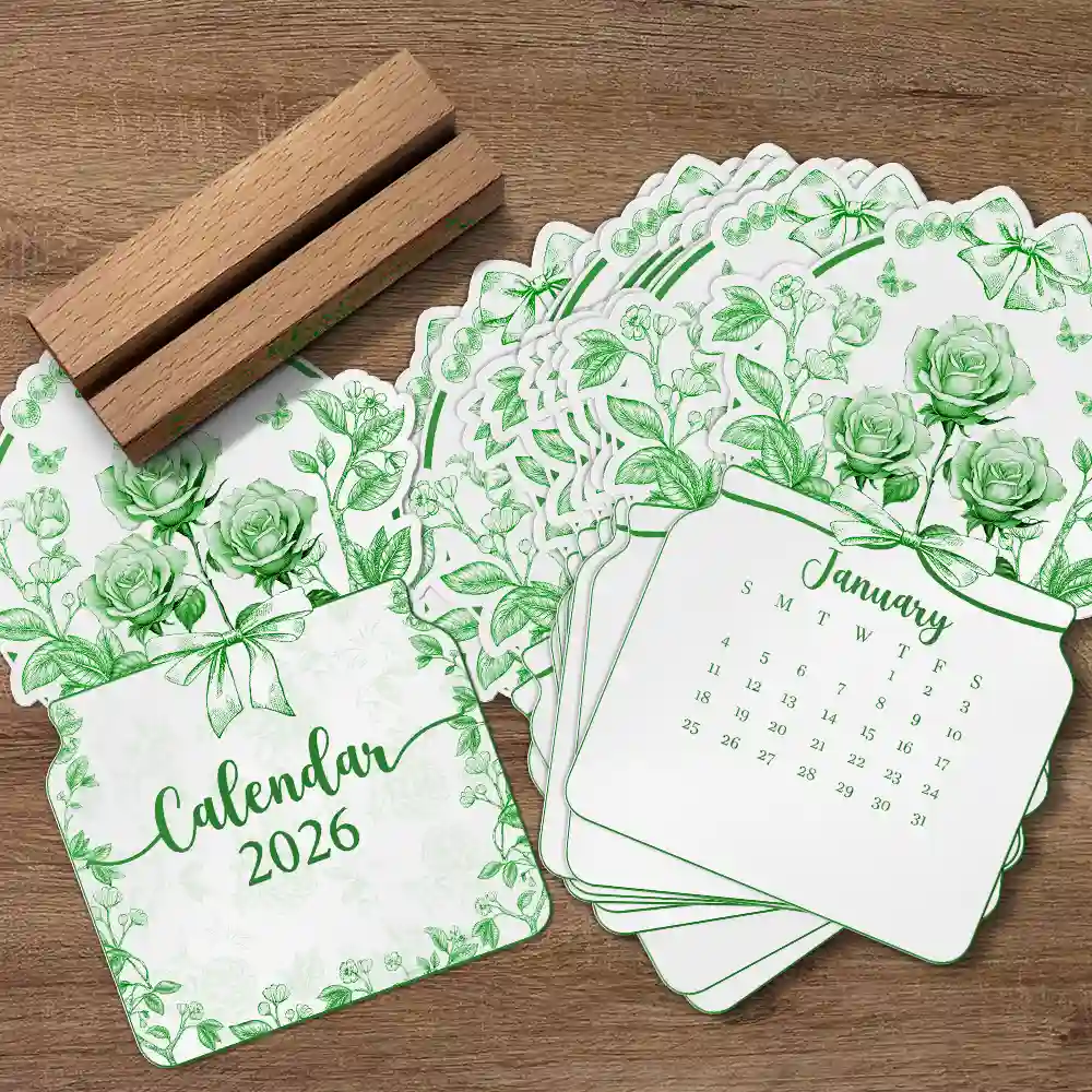 Bloom Where You Are Planted - Personalized Calendar With Wooden Stand - Image 5