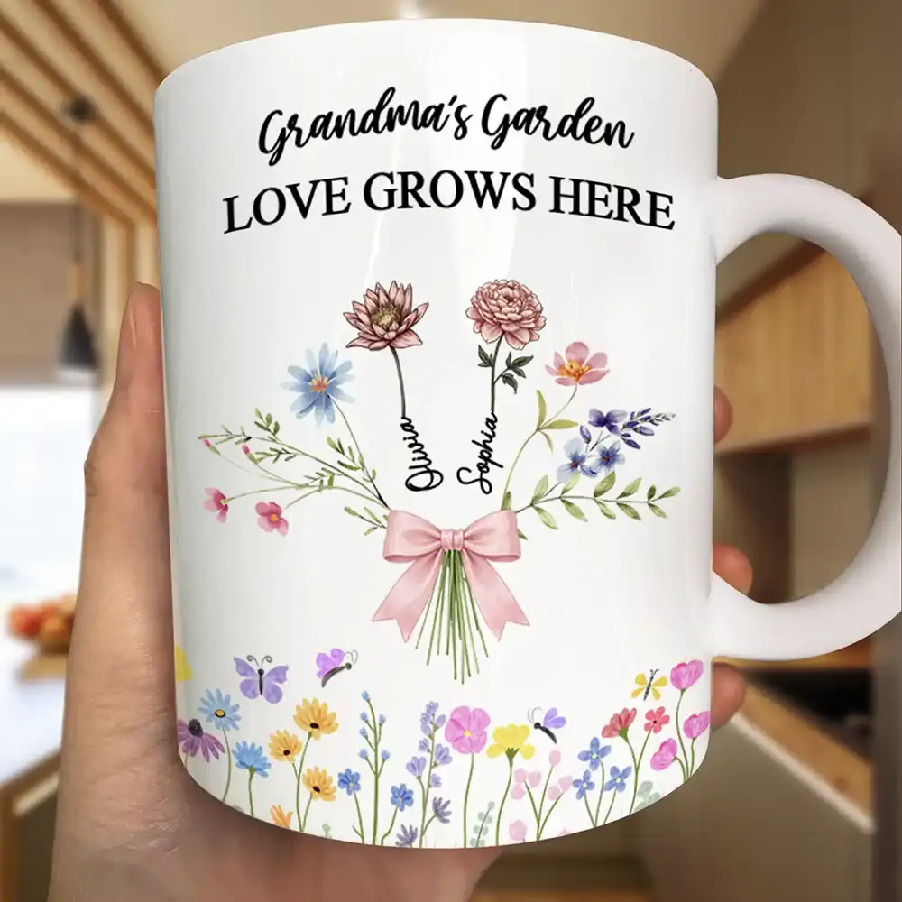Blooming Bond Of Mother And Daughter - Personalized Mug - Image 3