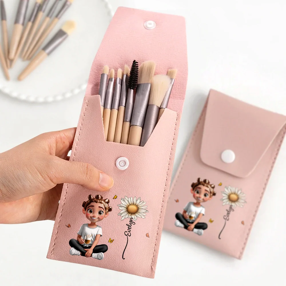 Blooming In Love - Personalized Makeup Brush Bag Set - Image 2
