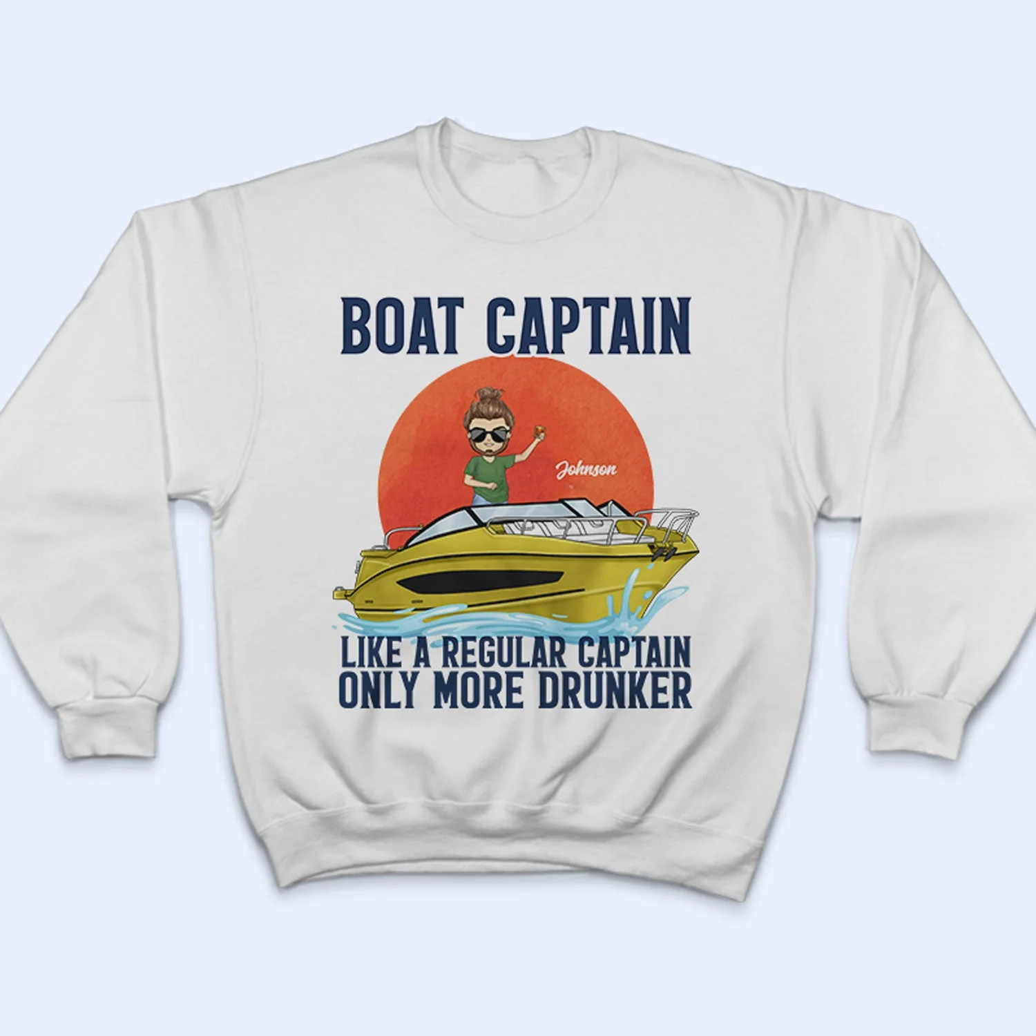 Boat Captain Like A Regular Captain - Birthday, Traveling, Cruising Gift For Beach Lovers, Travelers - Personalized Custom T Shirt - Image 5