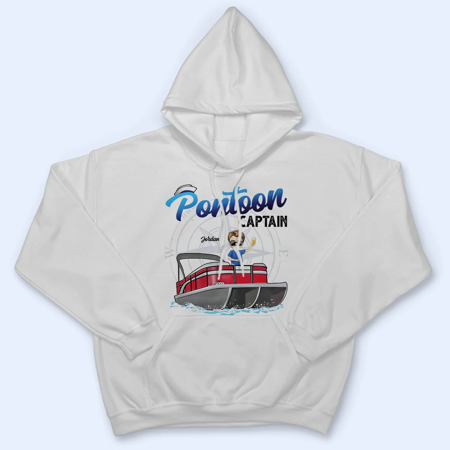 Boating Pontoon Captain - Birthday, Traveling, Cruising Gift For Pontooning Lovers, Beach Lovers, Travelers - Personalized Custom T Shirt - Image 4
