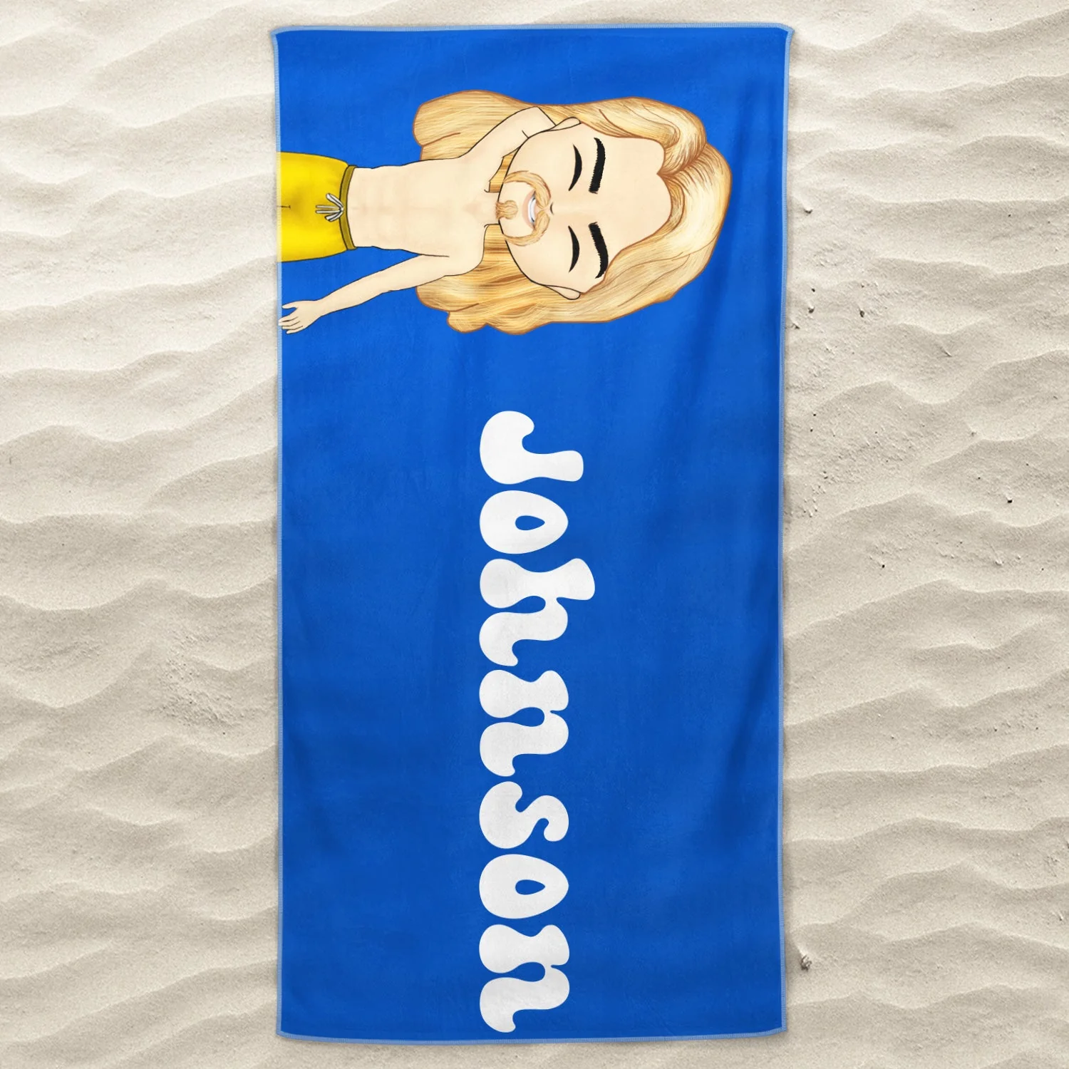 Bold Font Style Travel Beach Summer - Gift For Yourself, Family, Besties - Personalized Custom Beach Towel - Image 3