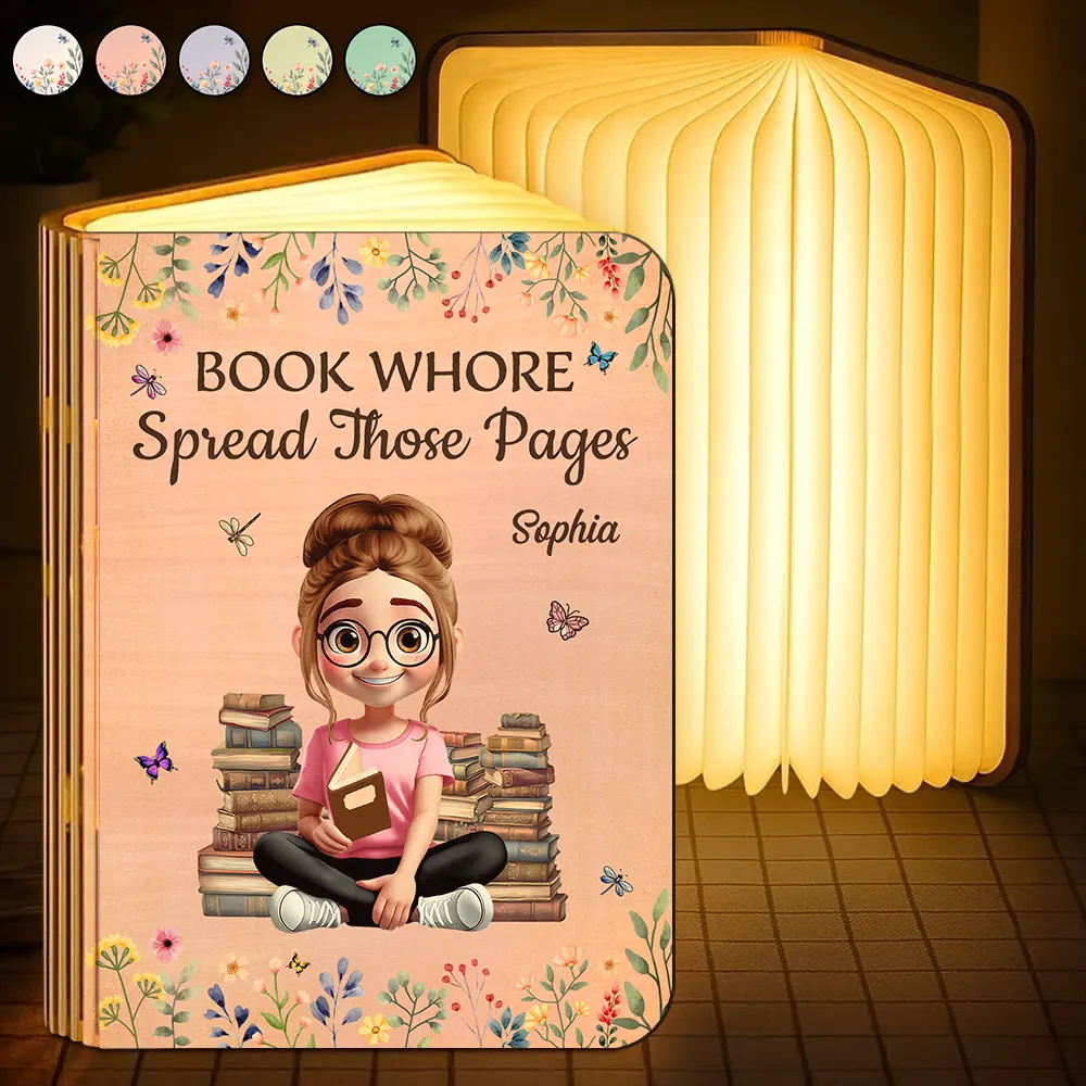Book Whore Spread Those Pages - Personalized Book Lamp