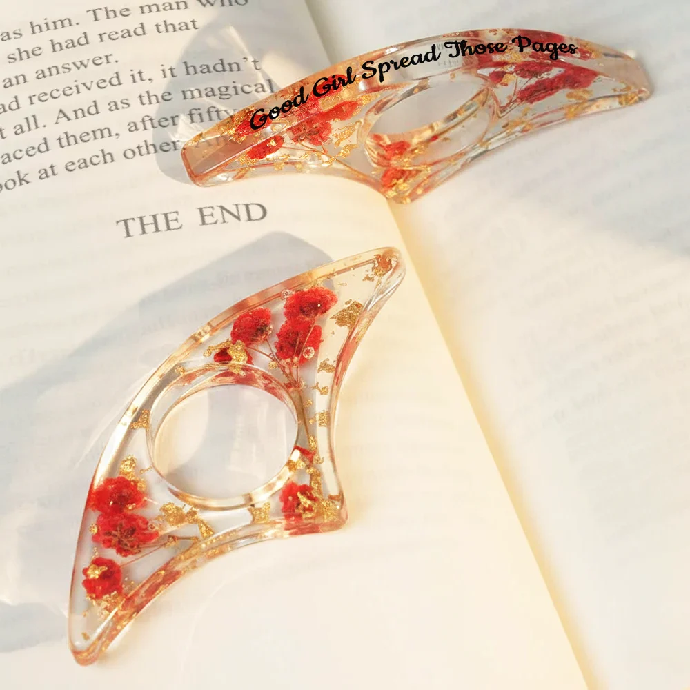Book Whore Spread Those Pages - Personalized Resin Flower Page Holder - Image 4