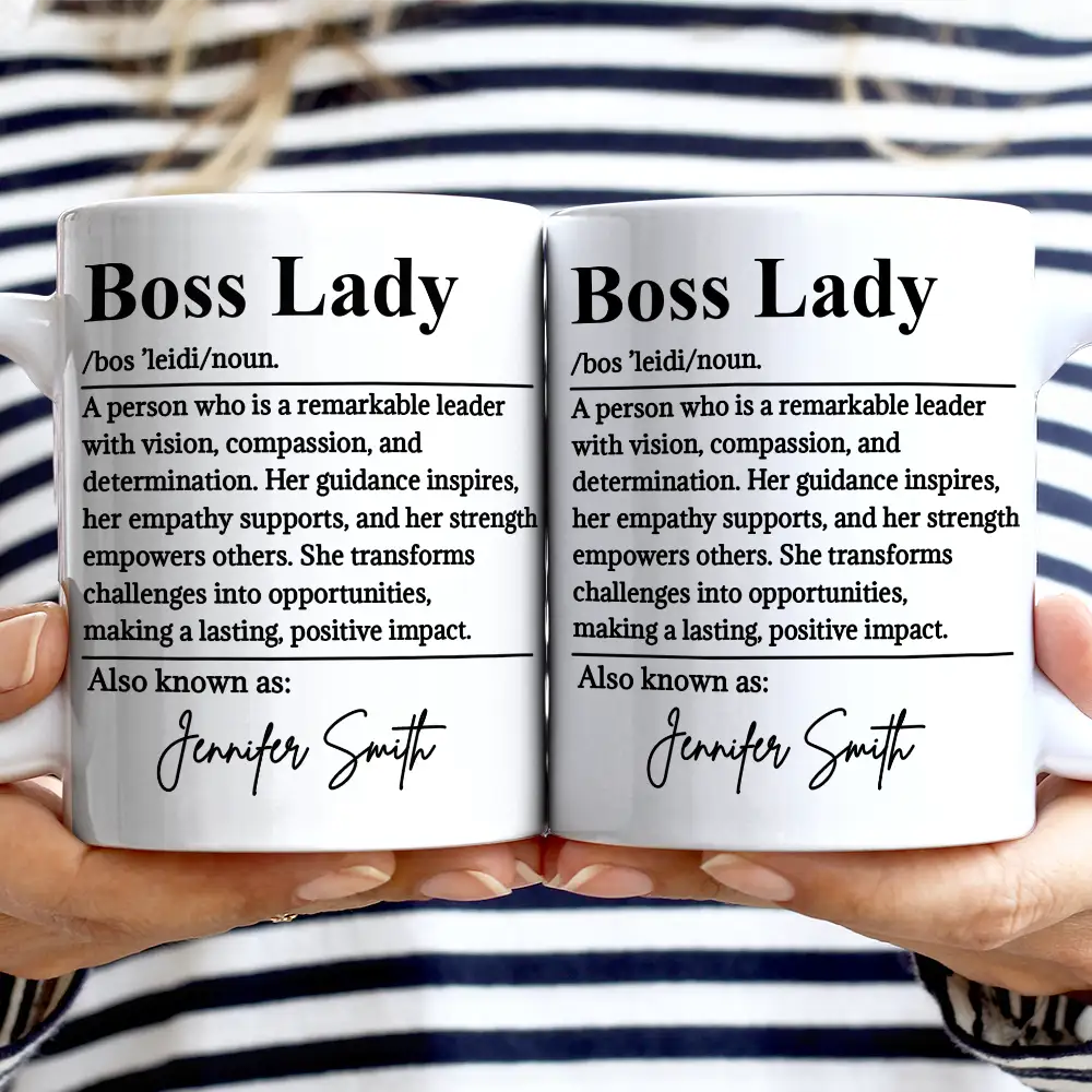 Boss Lady Who Is Remarkable Leader - Personalized Mug - Image 2