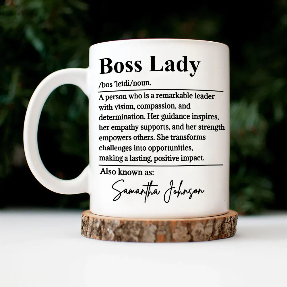 Boss Lady Who Is Remarkable Leader - Personalized Mug - Image 4