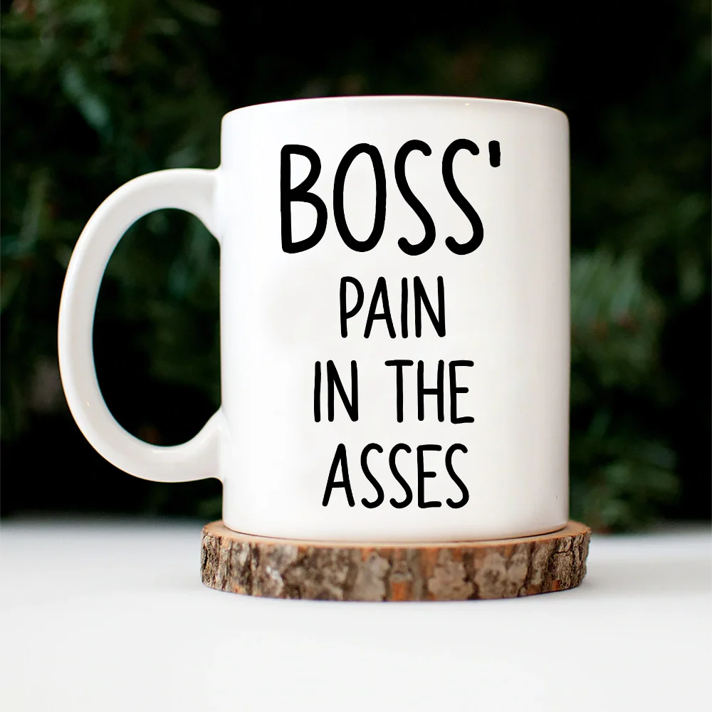 Boss' Little Trouble 3D Effect Funny Donkey - Personalized Mug - Image 4
