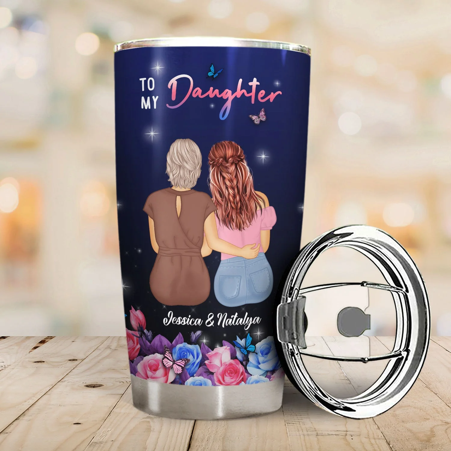 Braver Than You Believe - Gift For Daughter - Personalized Tumbler - Image 2