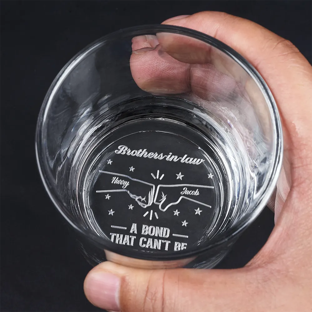 Brothers A Bond That Can't Be Broken - Personalized Engraved Whiskey Glass - Image 4