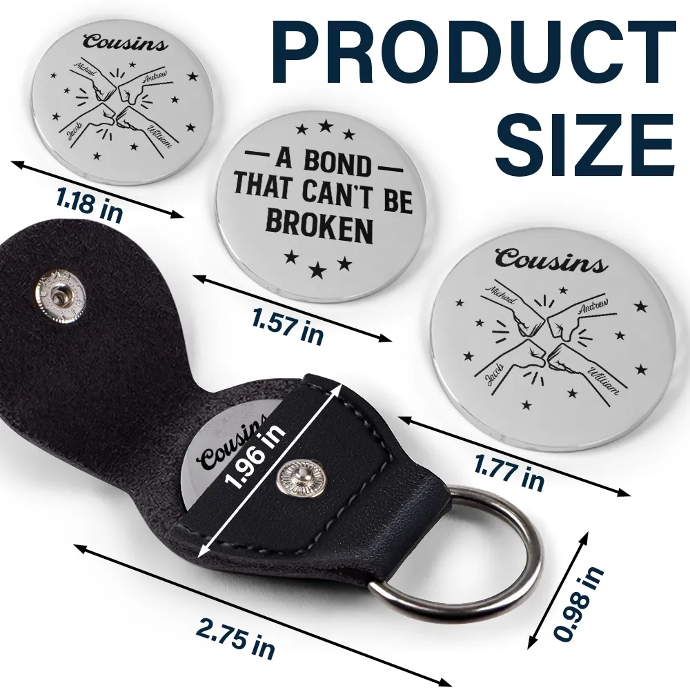 Brothers A Bond That Can't Be Broken - Personalized Leather Pocket Hug - Image 5
