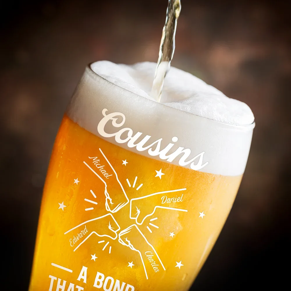 Brothers A Bond That Can't Be Broken - Personalized Pilsner Glass - Image 3