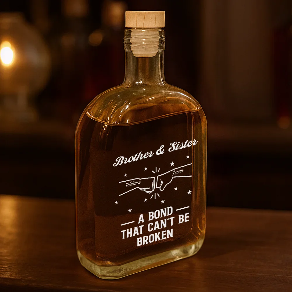 Brothers A Bond That Can't Be Broken - Personalized Whiskey Bottle - Image 3
