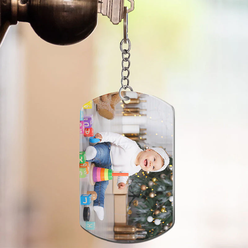 Calendar Custom Photo The Day You Became My Mommy - Gift For Mother, Father - Personalized Aluminum Keychain - Image 4