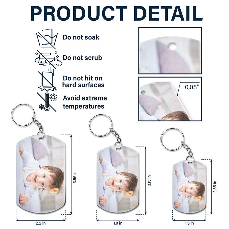Calendar Custom Photo The Day You Became My Mommy - Gift For Mother, Father - Personalized Aluminum Keychain - Image 6