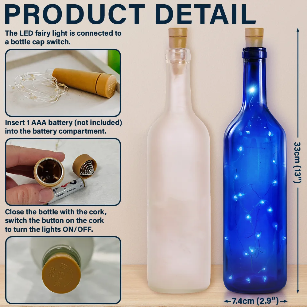 Calendar I Met You Liked You Love You Forever - Personalised Bottle Light - Image 6