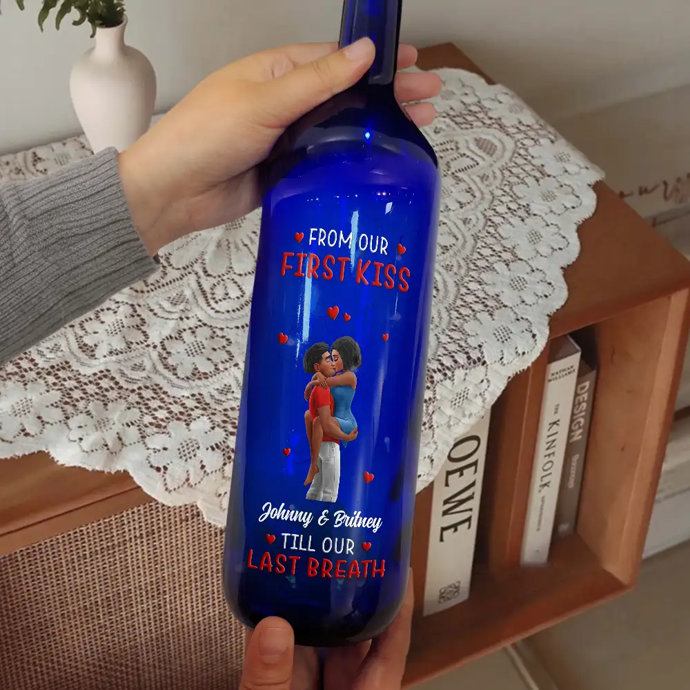 Calendar I Met You Liked You Love You Forever - Personalized Bottle Light - Image 3