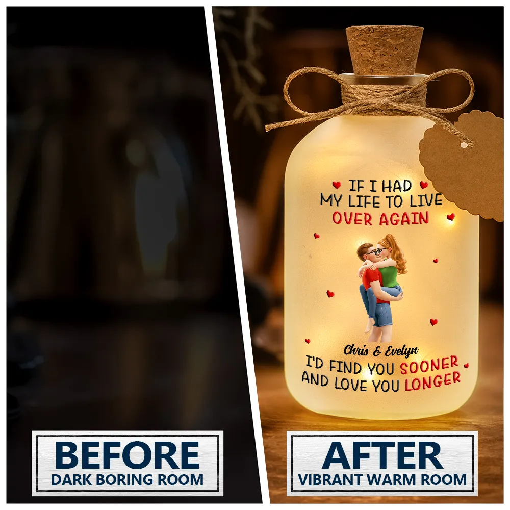 Calendar I Met You Liked You Love You Forever - Personalized Short Bottle Light - Image 2