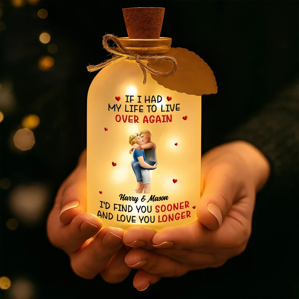 Calendar I Met You Liked You Love You Forever - Personalized Short Bottle Light - Image 4