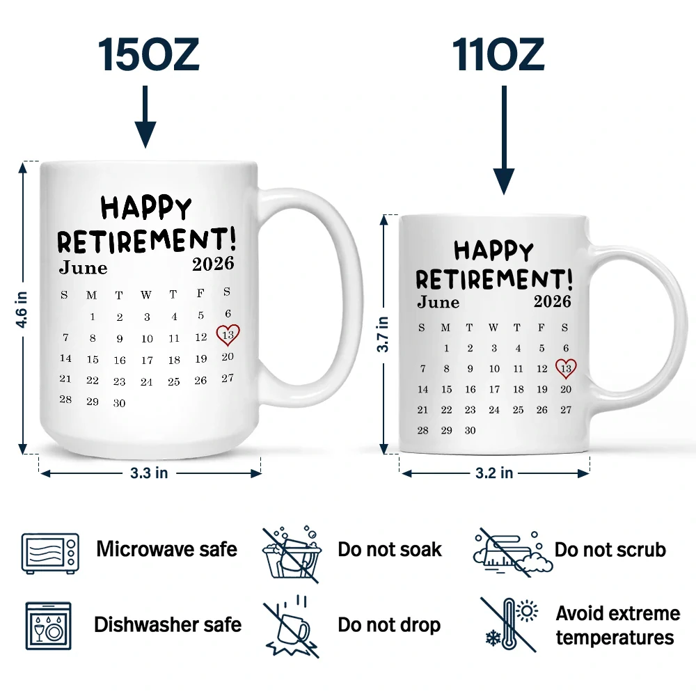 Calendar The Legend Has Retired 3D - Personalized Mug - Image 4