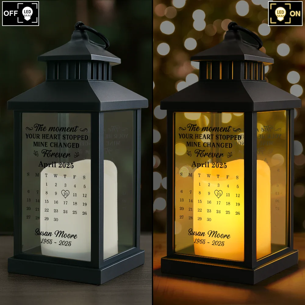 Calendar The Moment Your Heart Stopped - Personalized LED Candle Lantern - Image 4