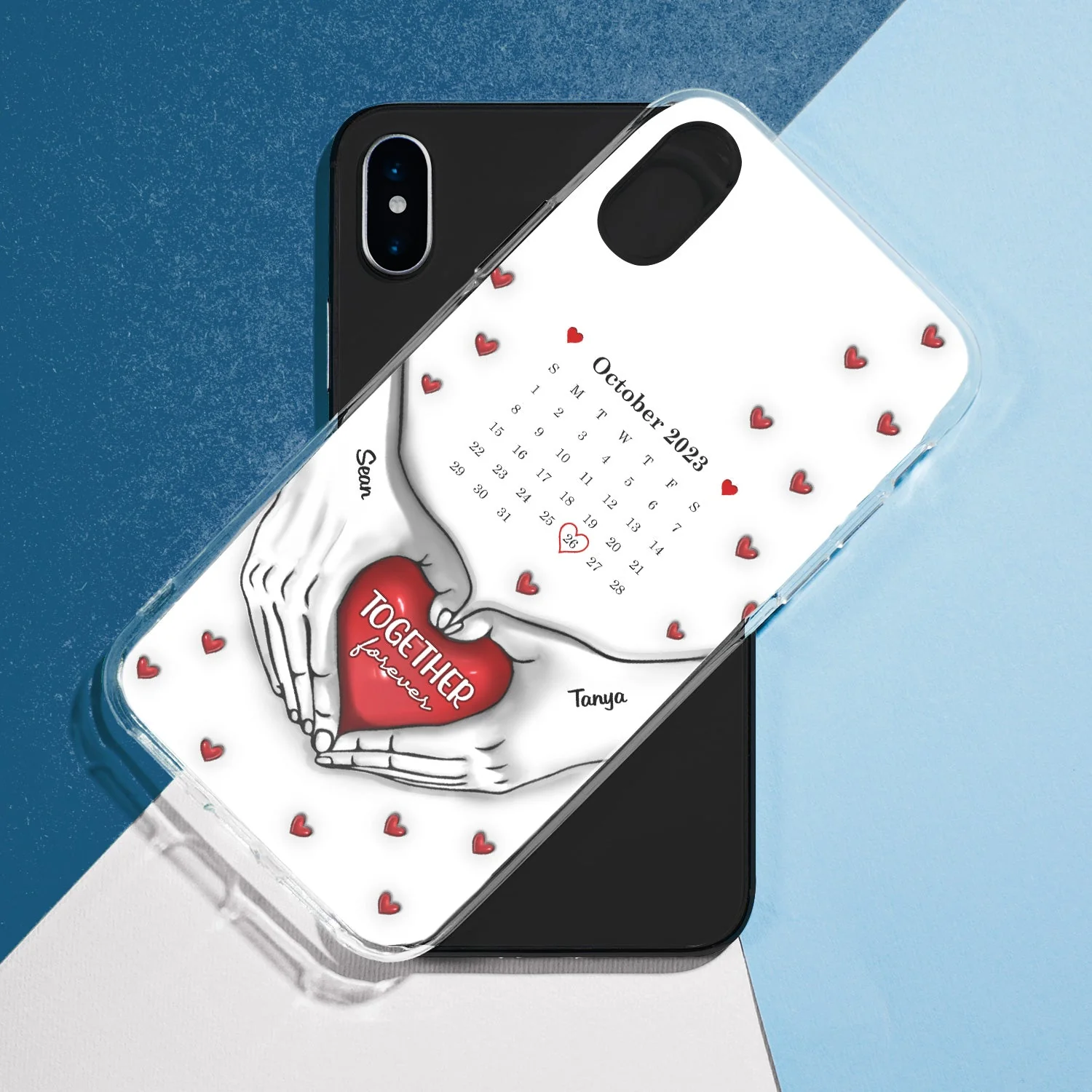 Calendar You & Me We Got This - Gift For Couples - 3D Inflated Effect Printed Personalized Clear Phone Case - Image 5